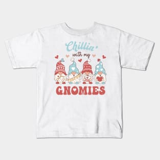 Chillin with my gnomies Kids T-Shirt